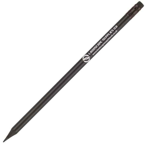 Black Knight round wooden pencil with eraser